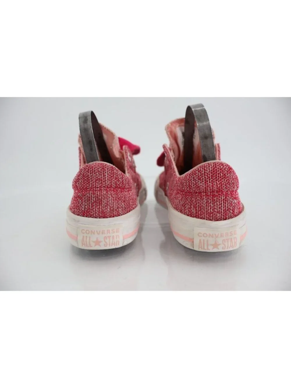 Converse Chuck Taylor All Star Double Tongue Low Top Kids Size 13 Pink Knit Girl